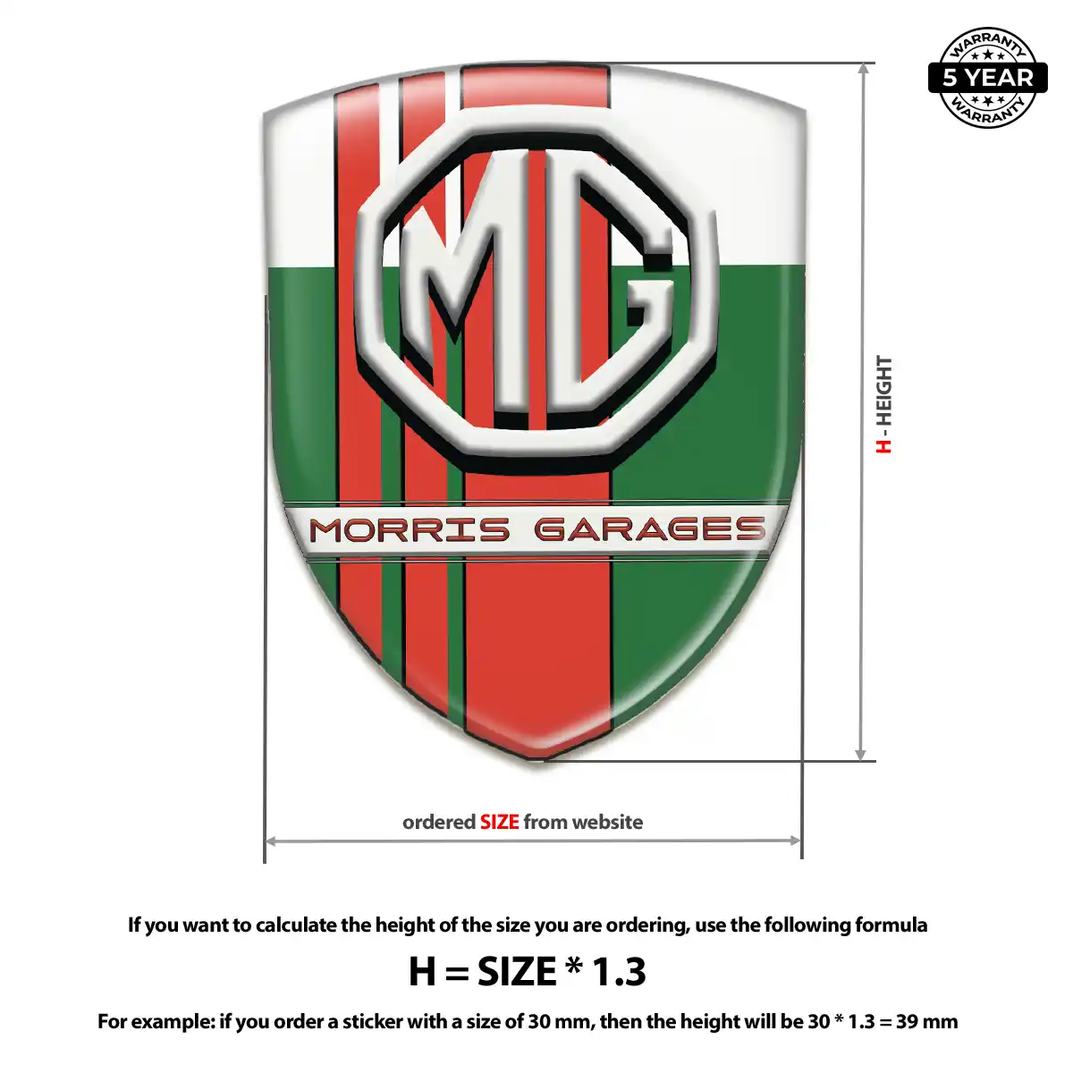 MG Resin Domed Sticker Noble Edition
