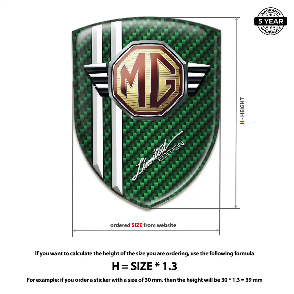 MG Resin Domed Sticker Outer Style
