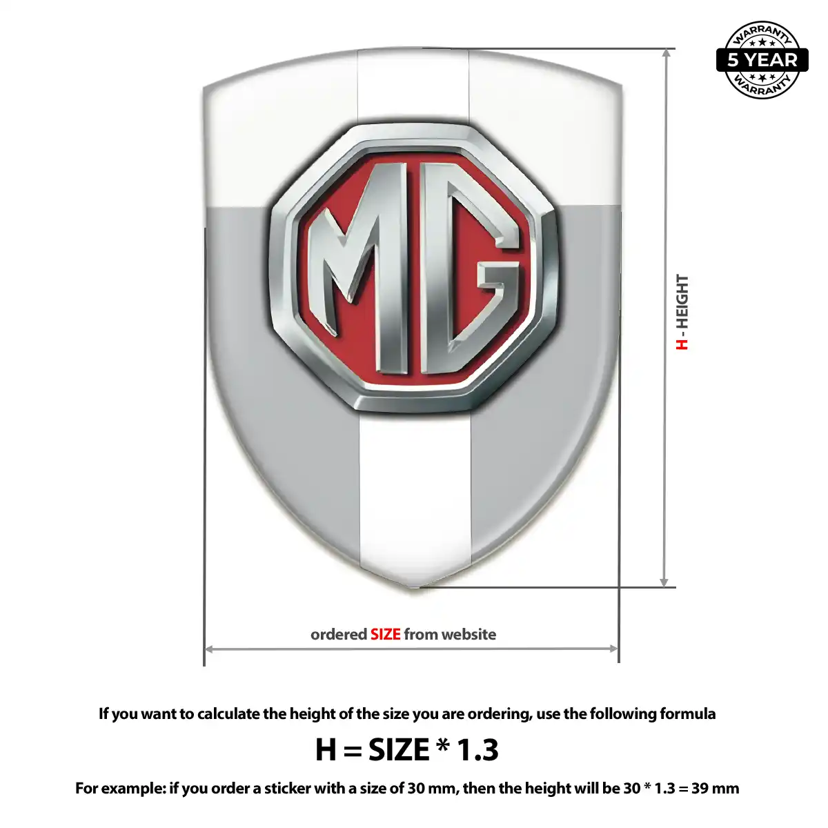 MG Resin Domed Sticker Prestige Line