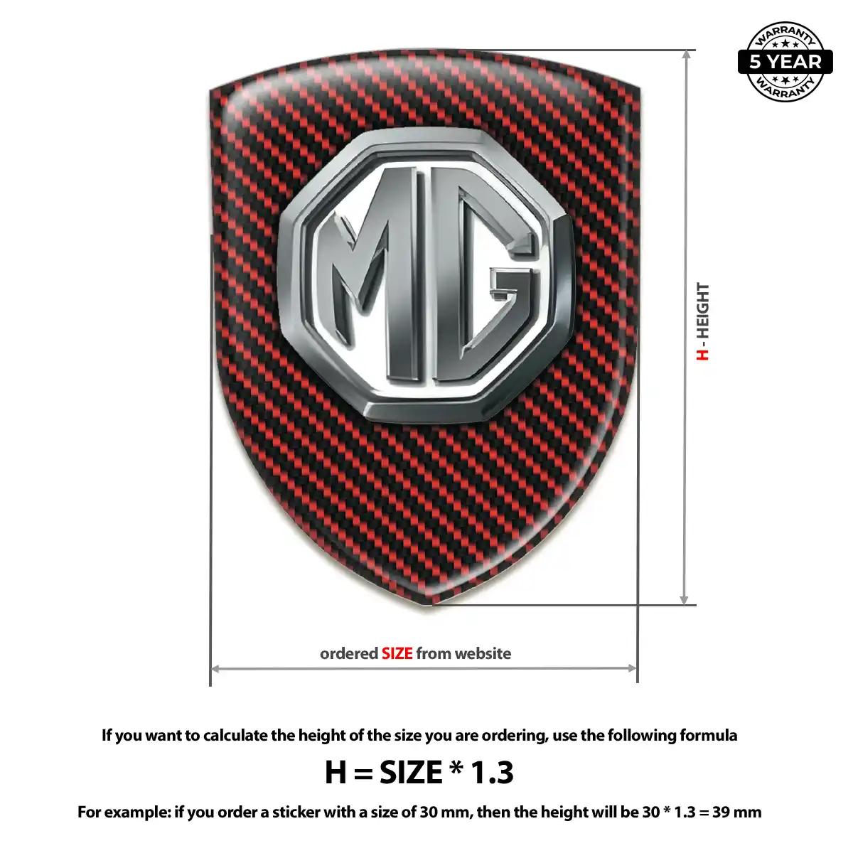 MG Resin Domed Sticker Prime Quality