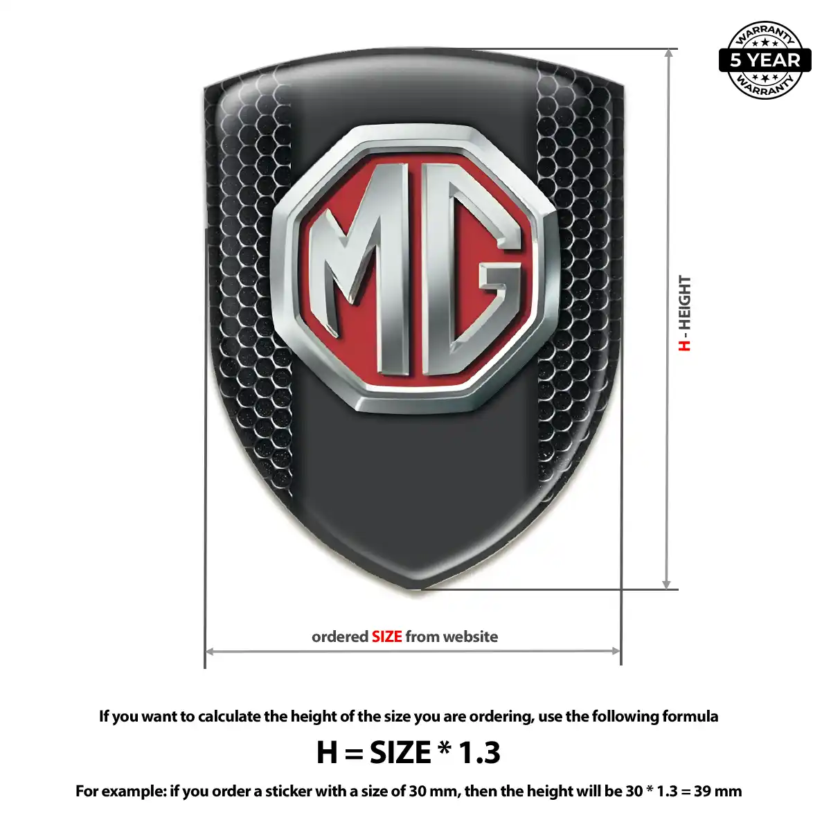 MG Resin Domed Sticker Resin Elite