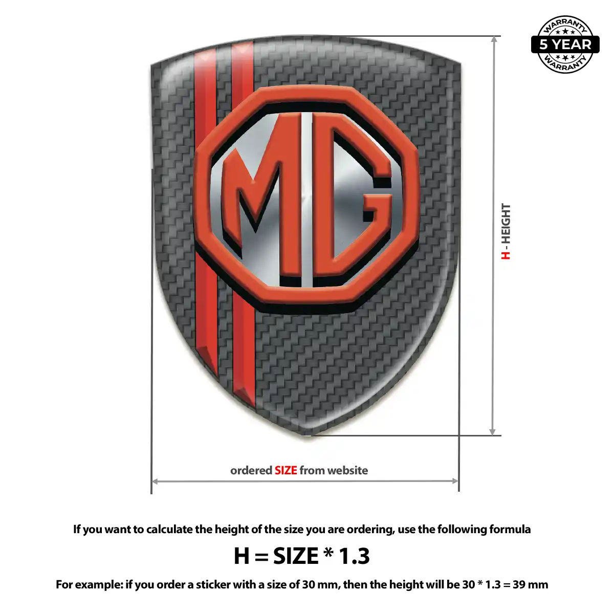 MG Resin Domed Sticker Resin Luxe