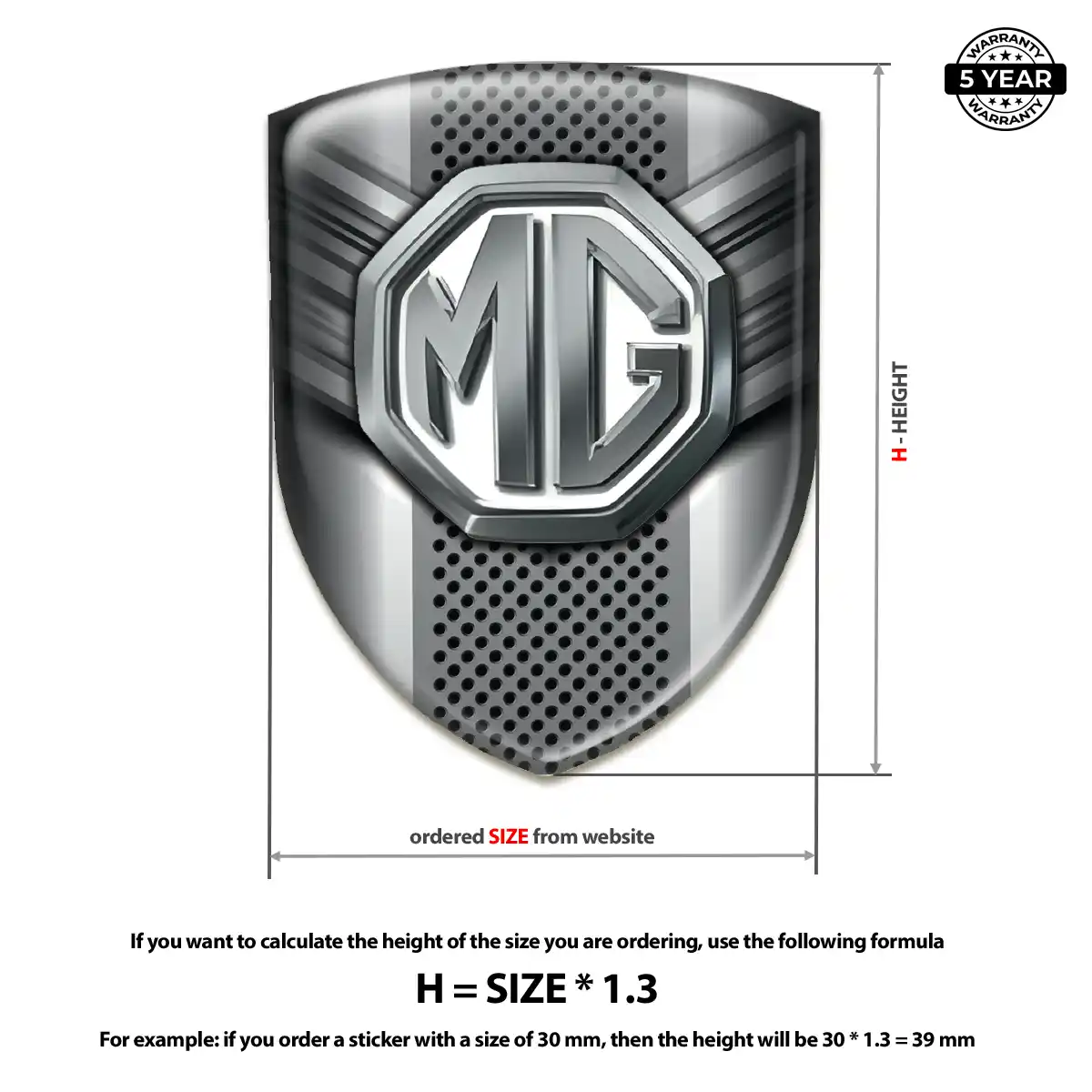MG Resin Domed Sticker Signature Grade