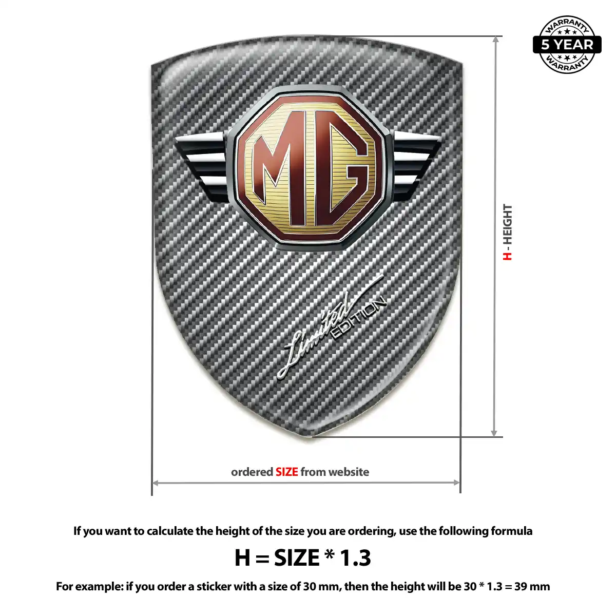 MG Resin Emblem Sticker Deluxe Edition