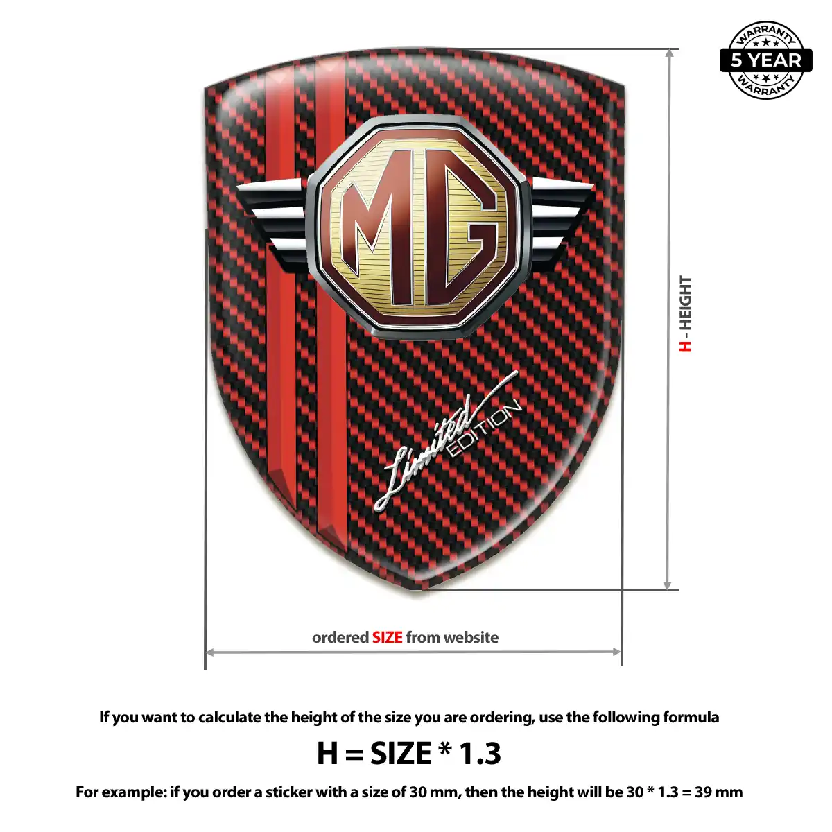 MG Resin Emblem Sticker Exclusive Series