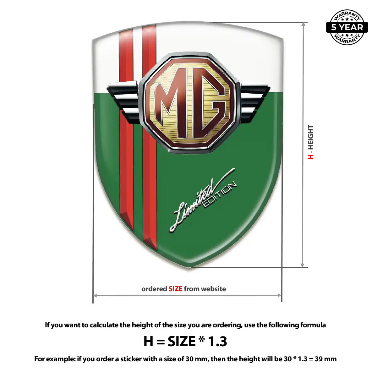 MG Resin Emblem Sticker Noble Edition