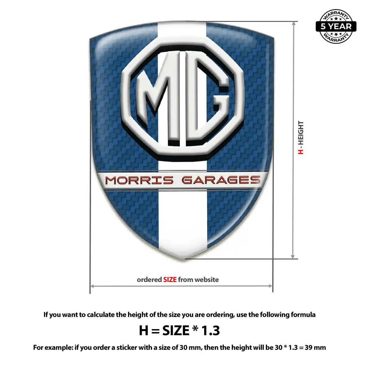 MG Resin Emblem Sticker Resin Elite