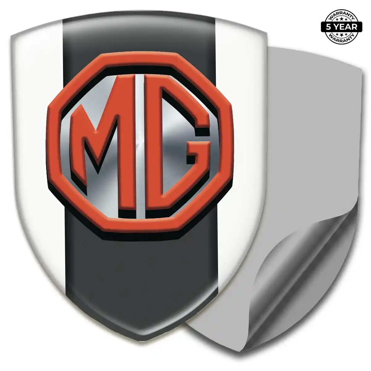 MG Resin Emblem Sticker Sleek Style