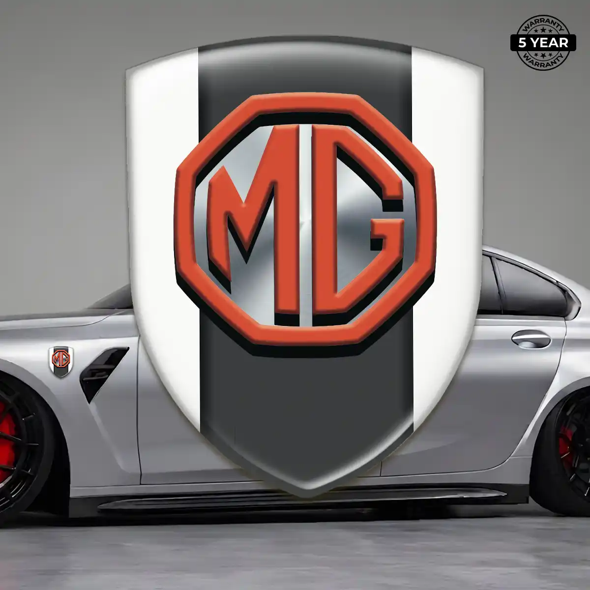 MG Resin Emblem Sticker Sleek Style