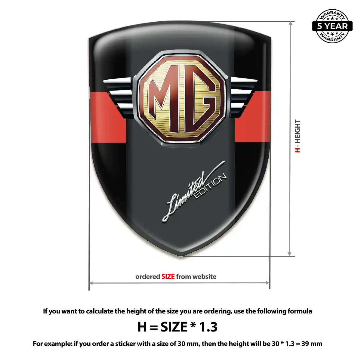 MG Resin Emblem Sticker Superior Craft