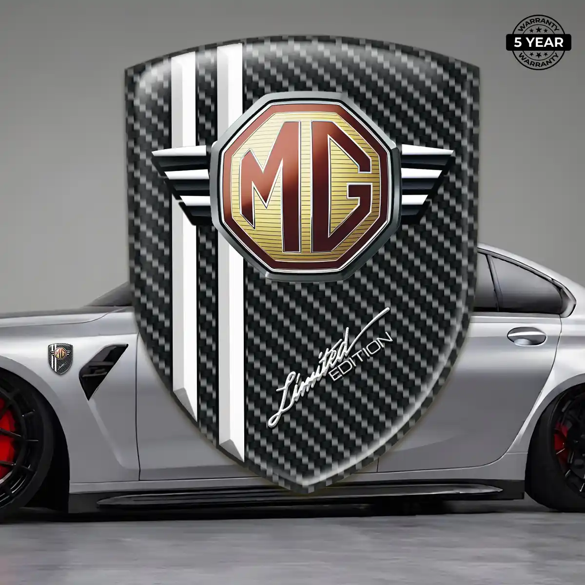 MG Self Adhesive Emblem Sticker Premium Dome
