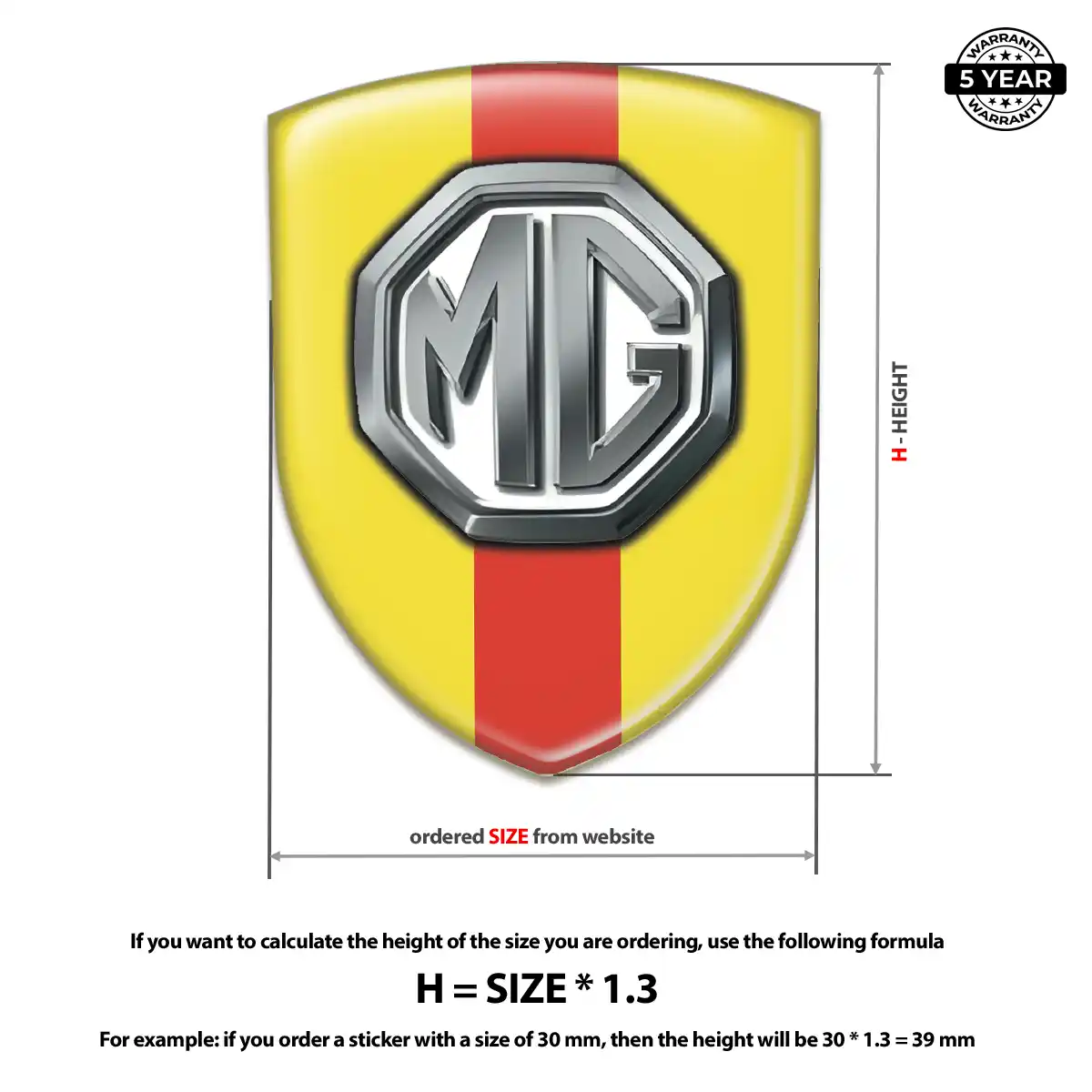 MG Self Adhesive Emblem Sticker Prestige Line