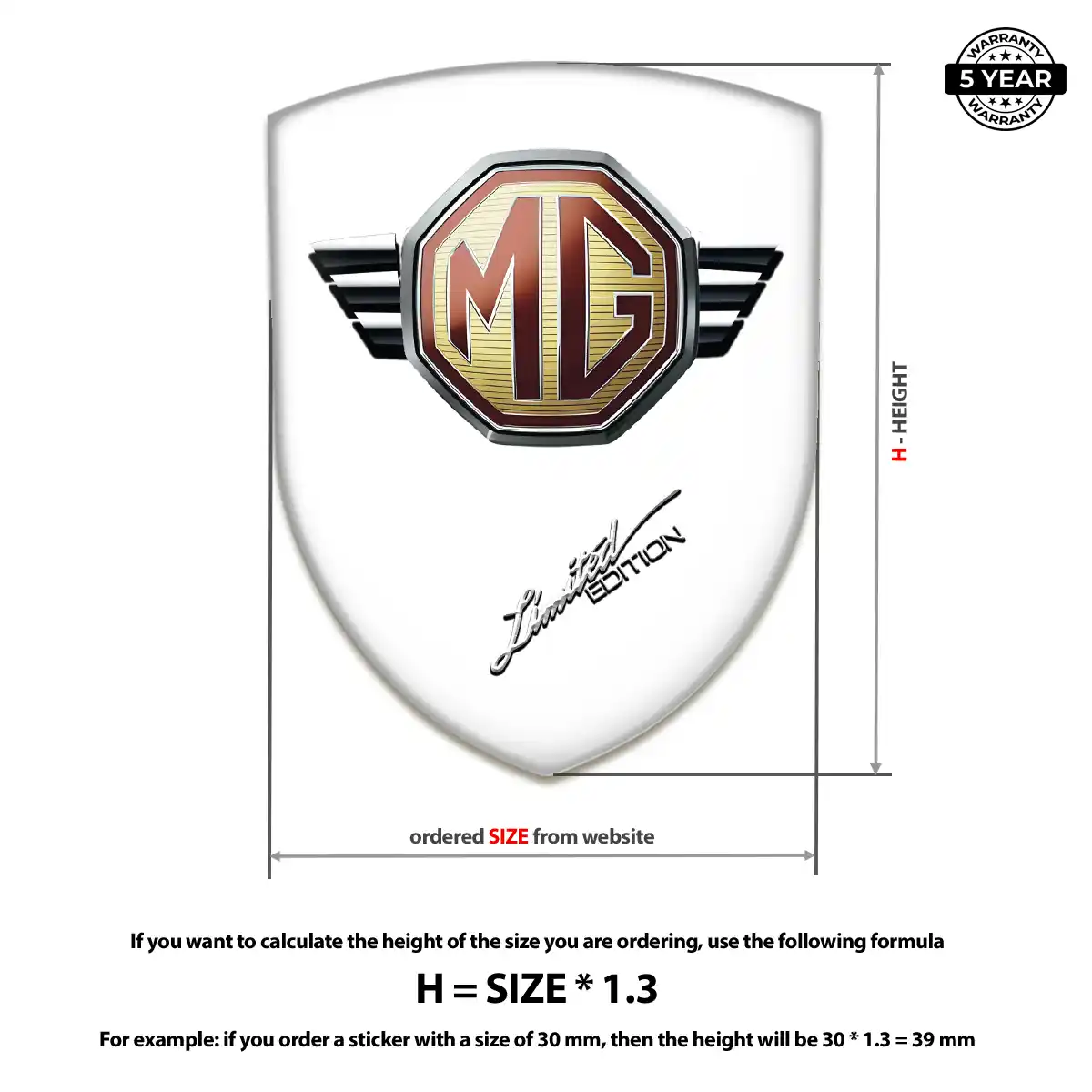 MG Silicone Badge Elite Finish
