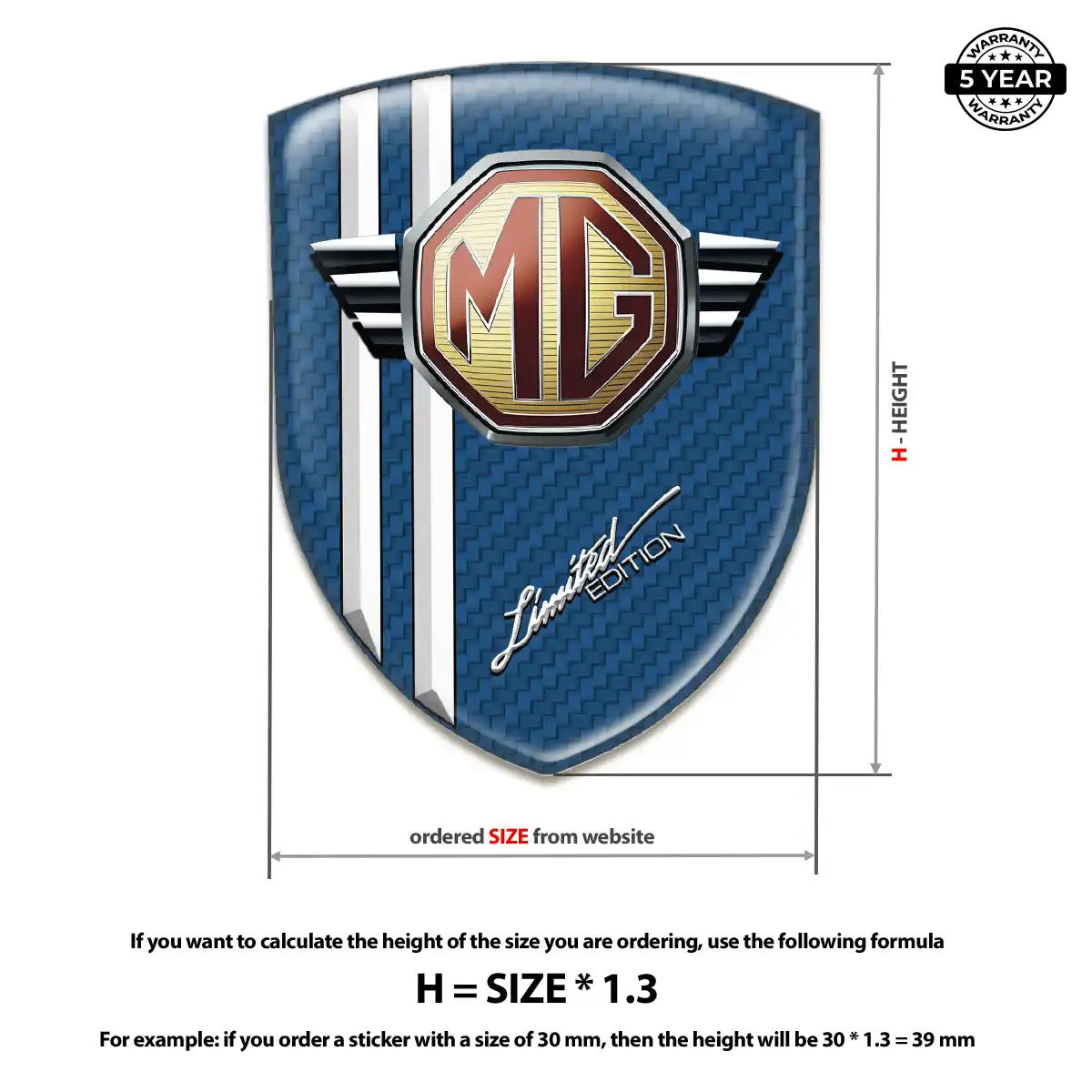 MG Silicone Badge Sleek Style