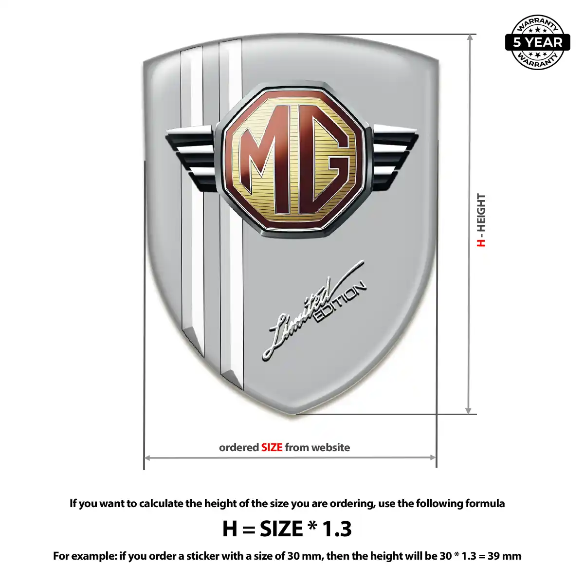 MG Silicone Emblem Elite Finish