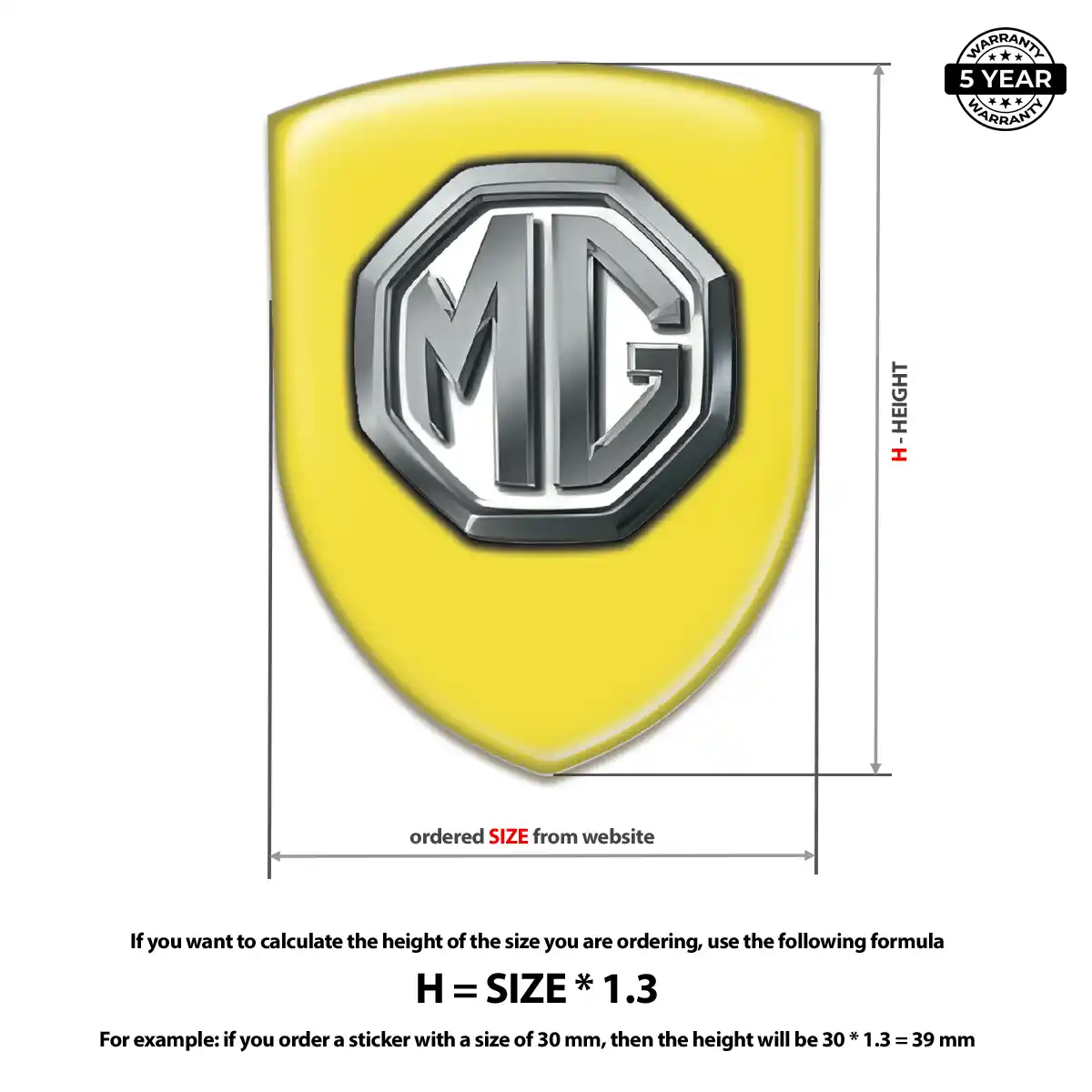 MG Silicone Emblem Exterior Luxe