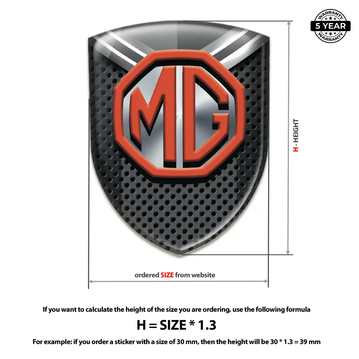 MG Silicone Sticker Cabin Style