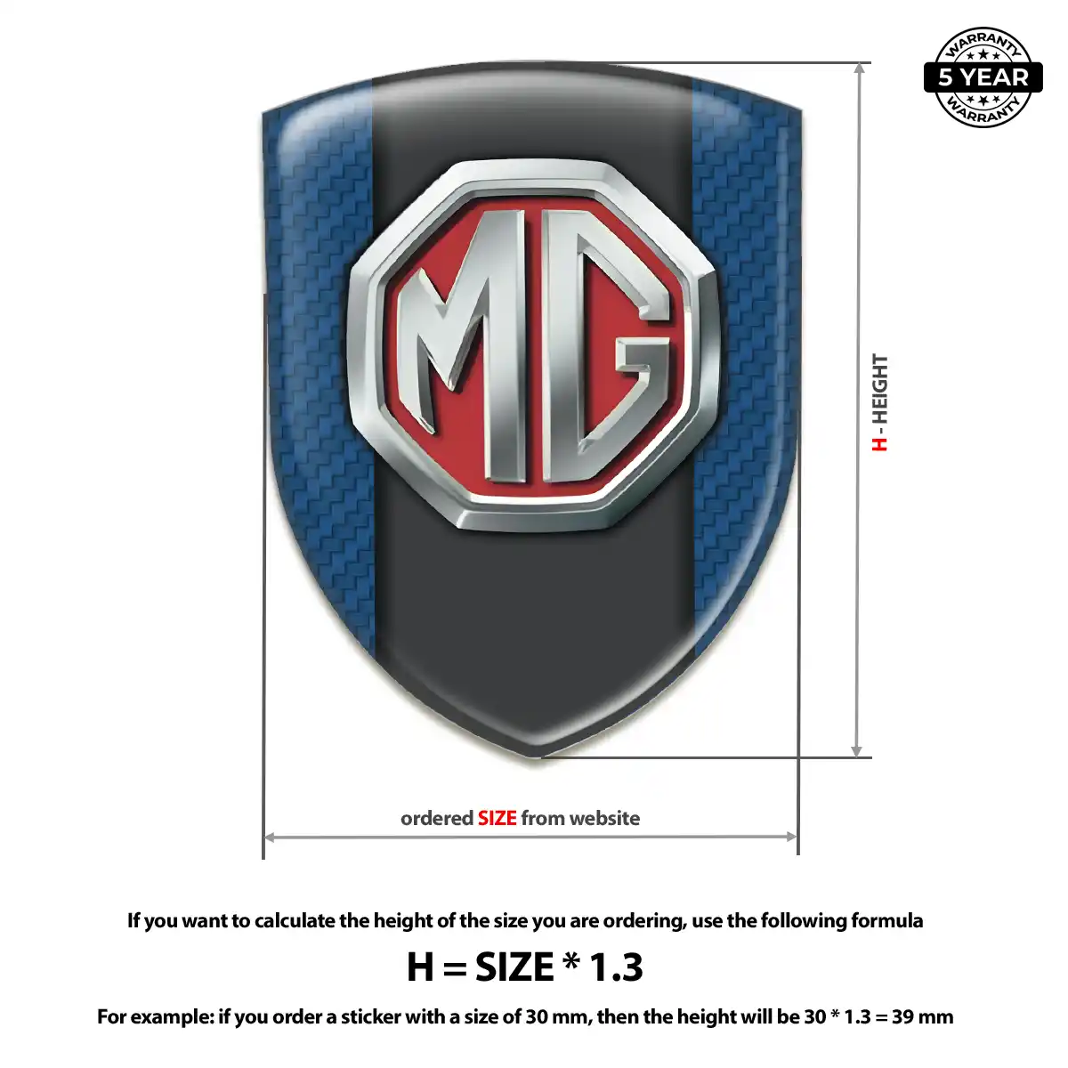 MG Silicone Sticker Exterior Luxe