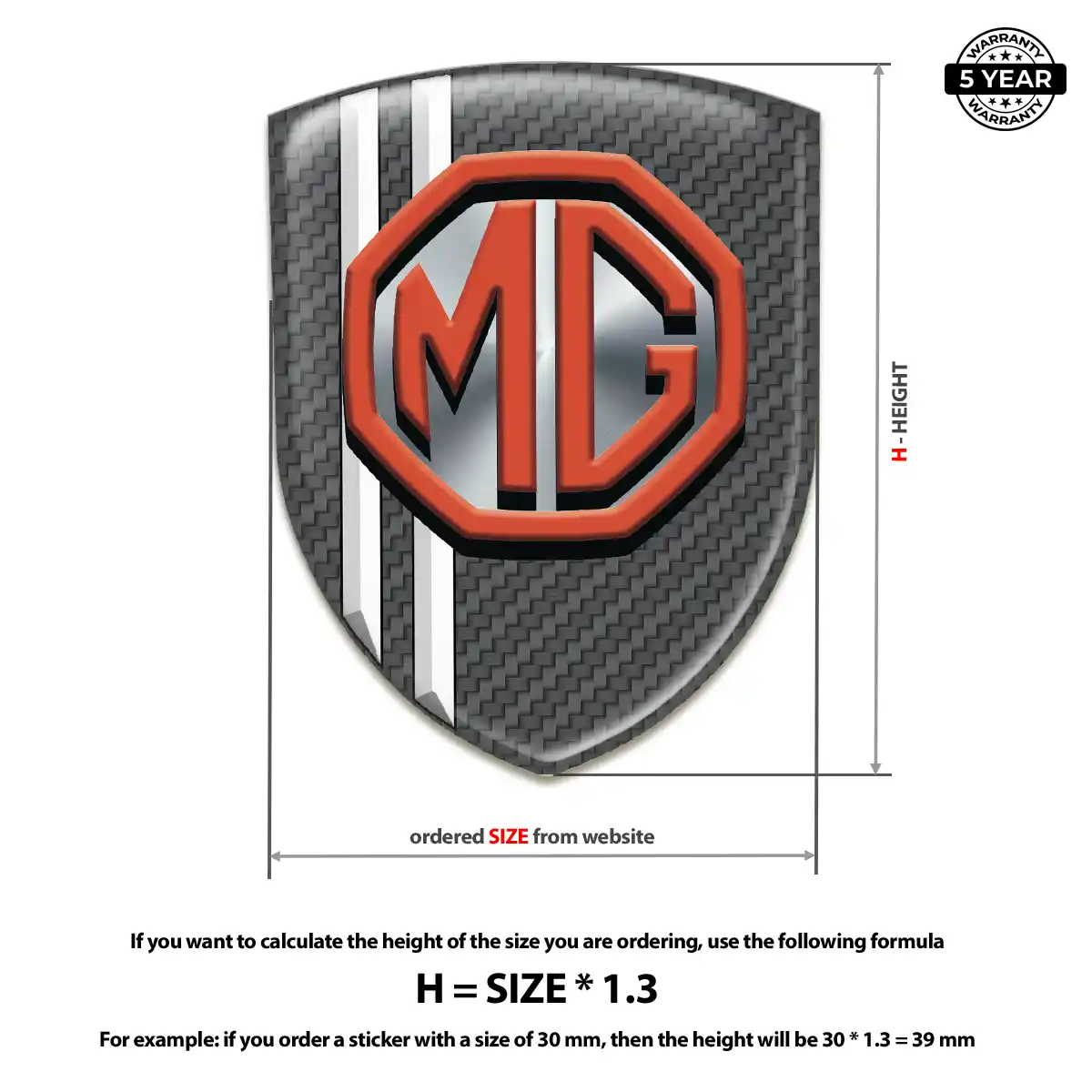MG Silicone Sticker Interior Elegance