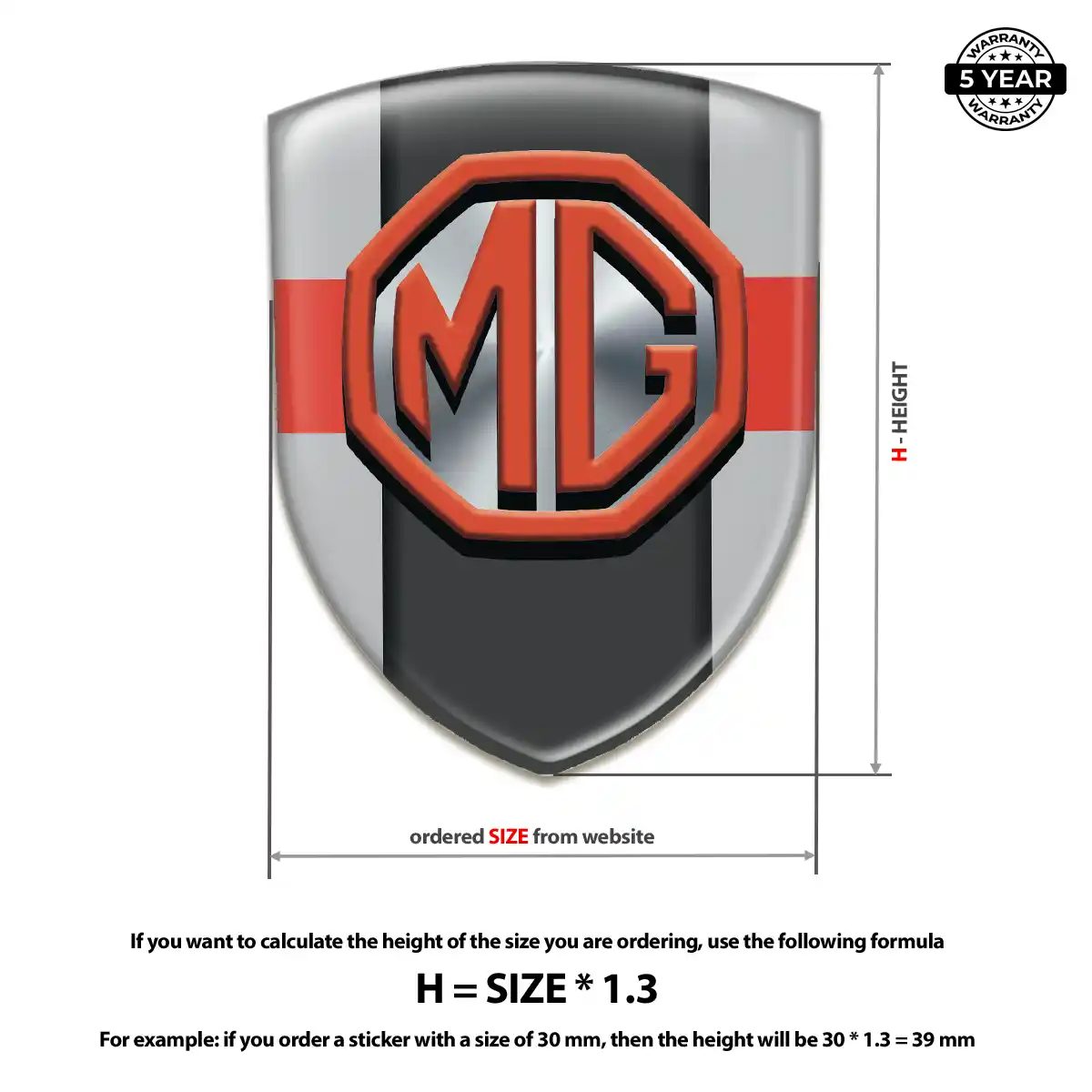 MG Silicone Sticker Prestige Line