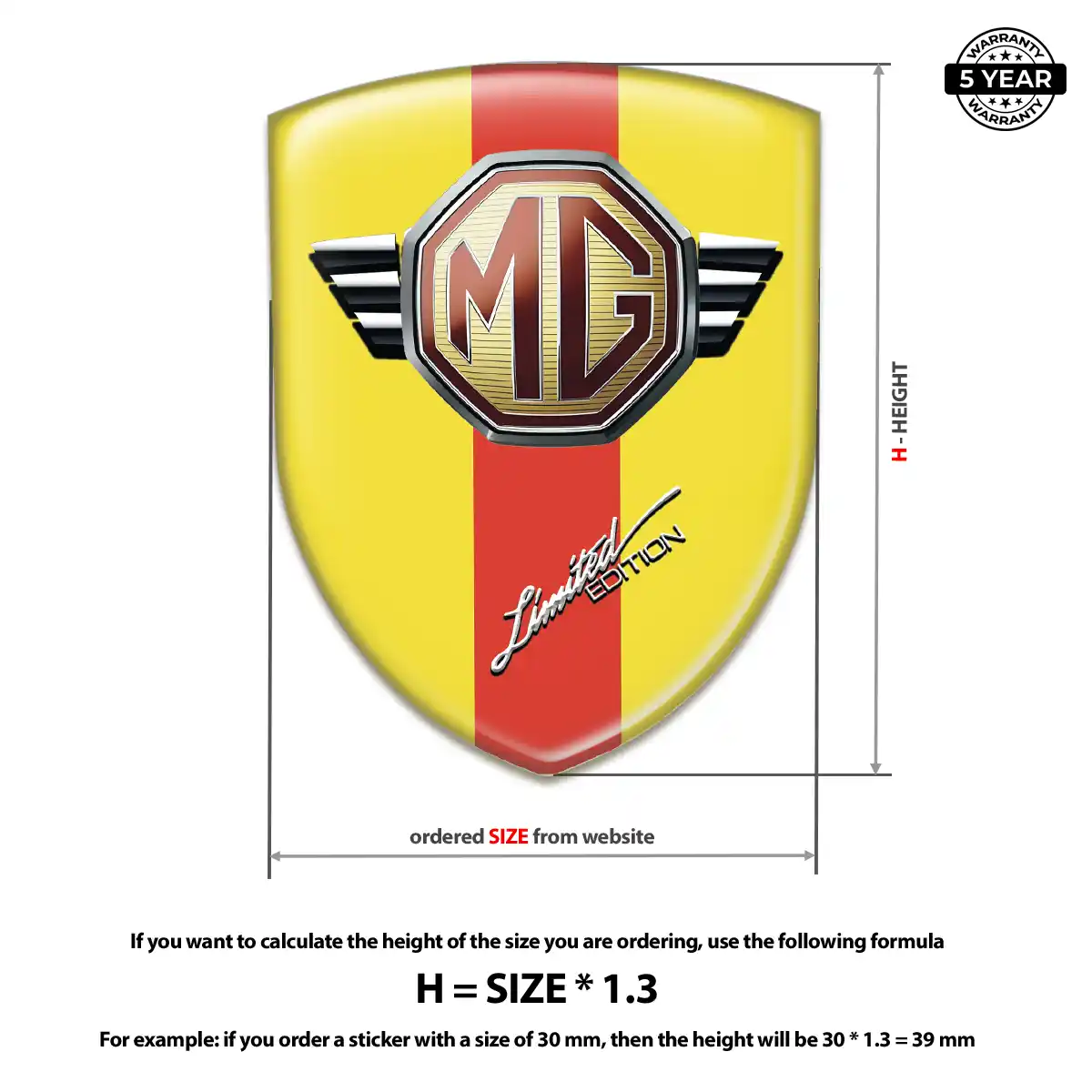 MG Silicone Sticker Signature Grade