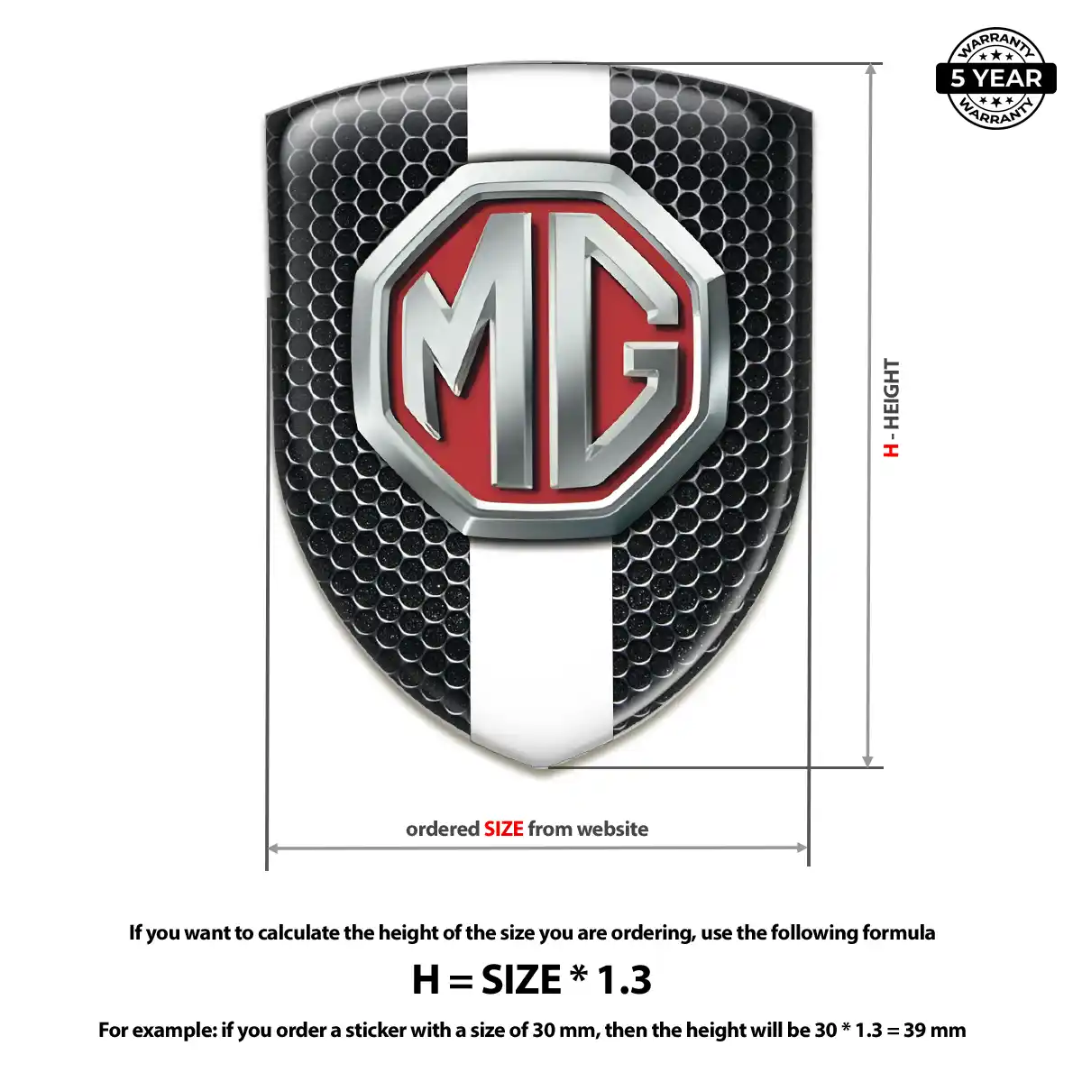 MG Sticker Interior Luxe