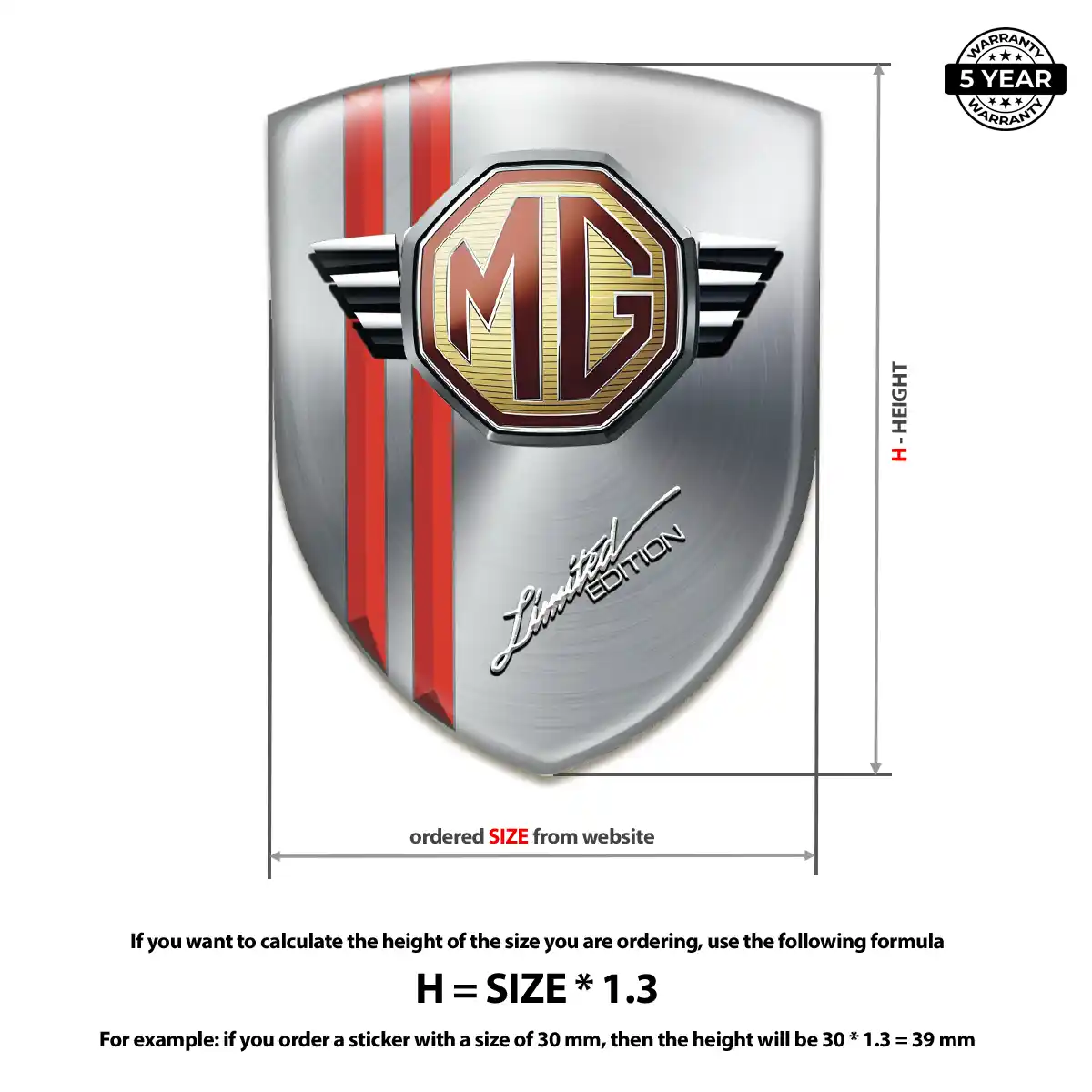 MG Sticker Sleek Style