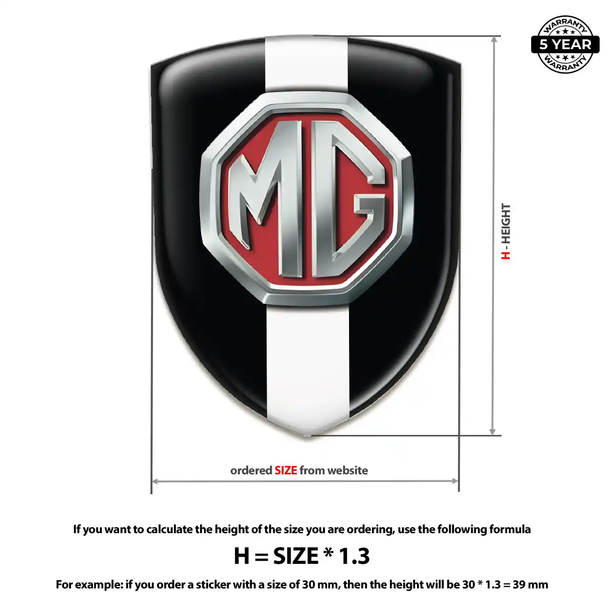 MG Vehicle Logo Sticker Deluxe Edition