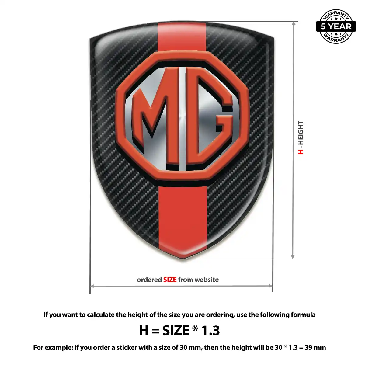 MG Vehicle Logo Sticker Elite Edition