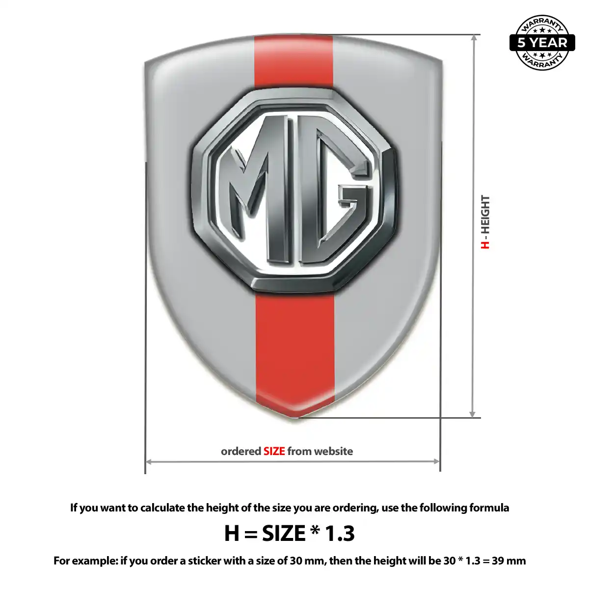MG Vehicle Logo Sticker Exclusive Series