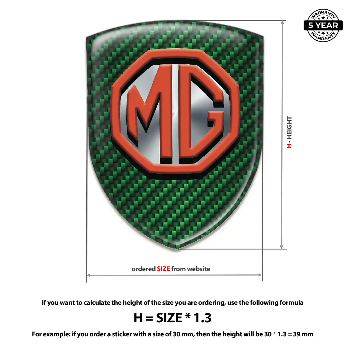 MG Vehicle Logo Sticker Interior Elegance