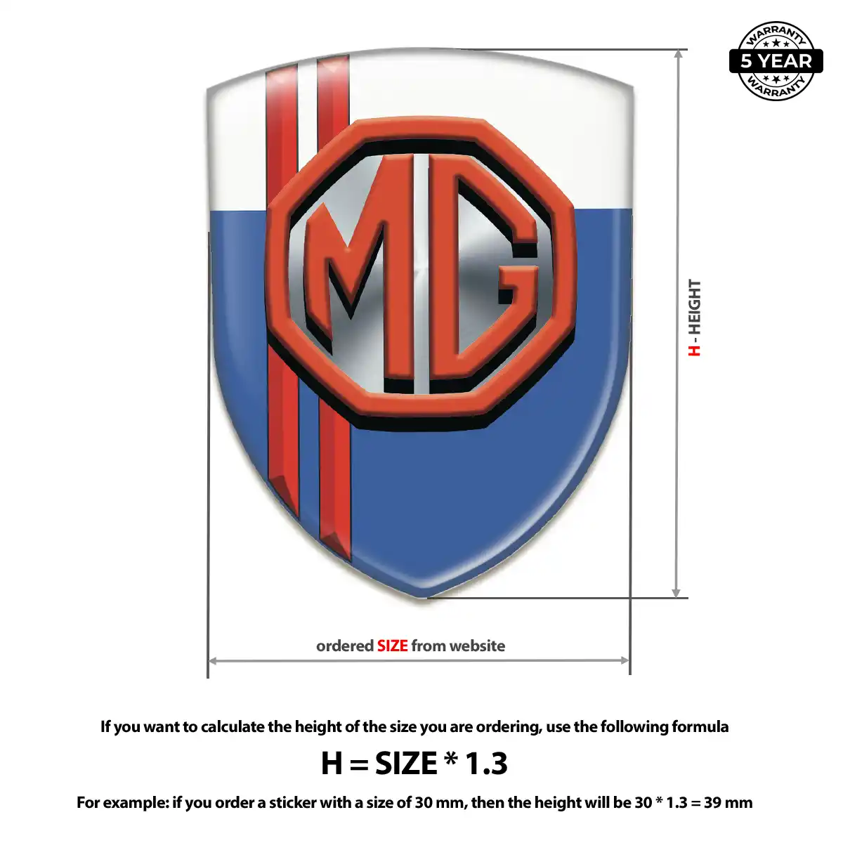 MG Vehicle Logo Sticker Noble Edition