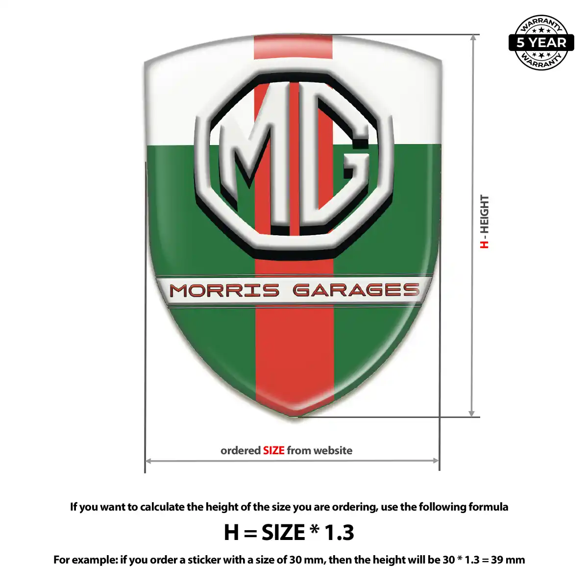 MG Vehicle Logo Sticker Prime Quality