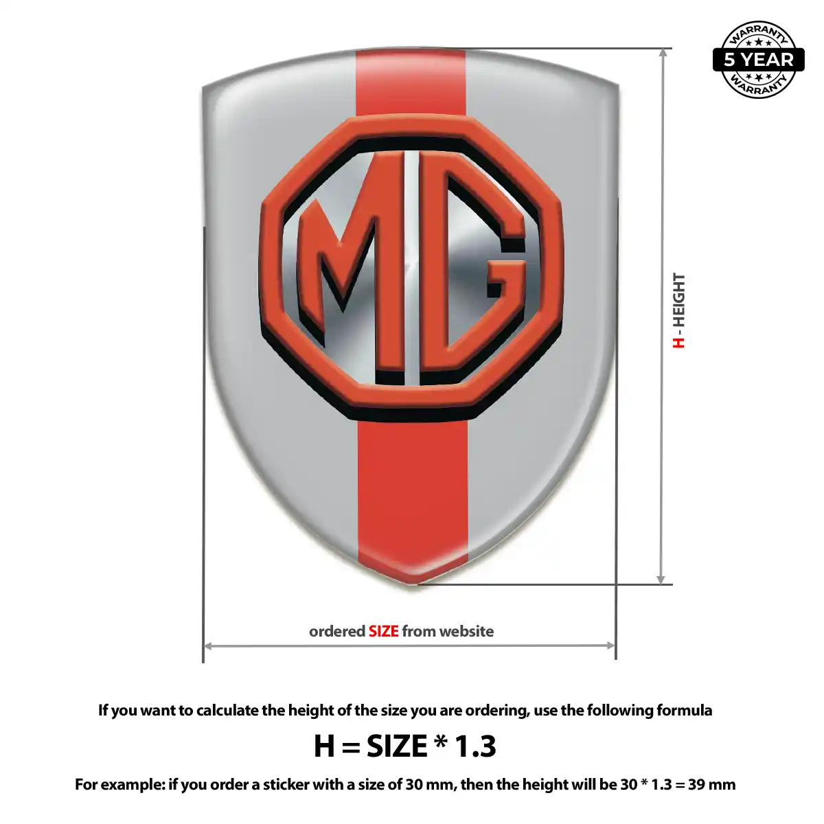 MG Vehicle Logo Sticker Sleek Style