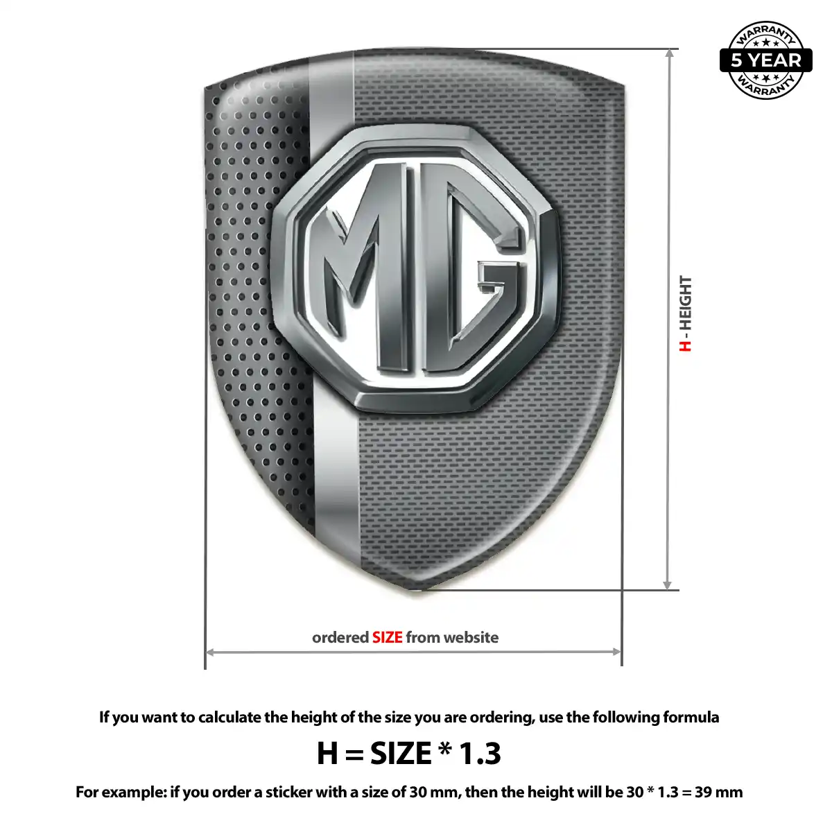 MG Vehicle Logo Sticker Superior Craft