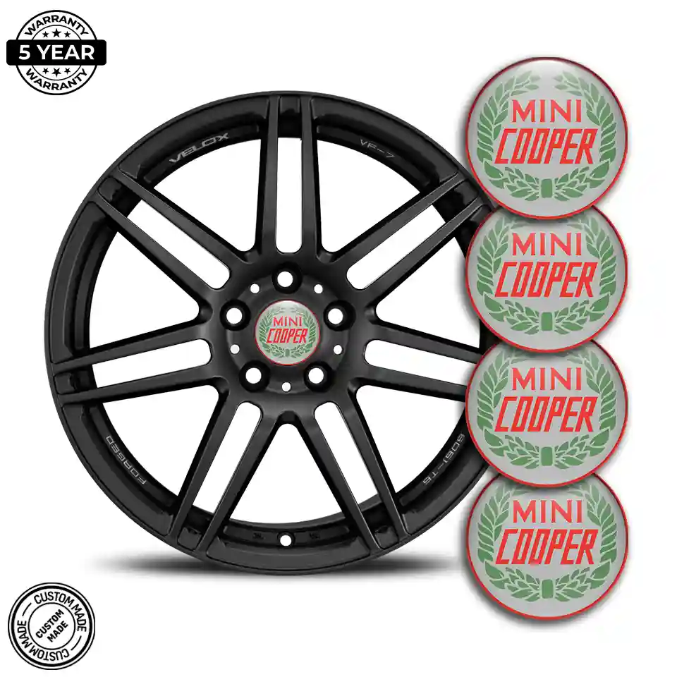 Mini Cooper Emblem Wheel Center Caps Self-Adhesive Sleek Style