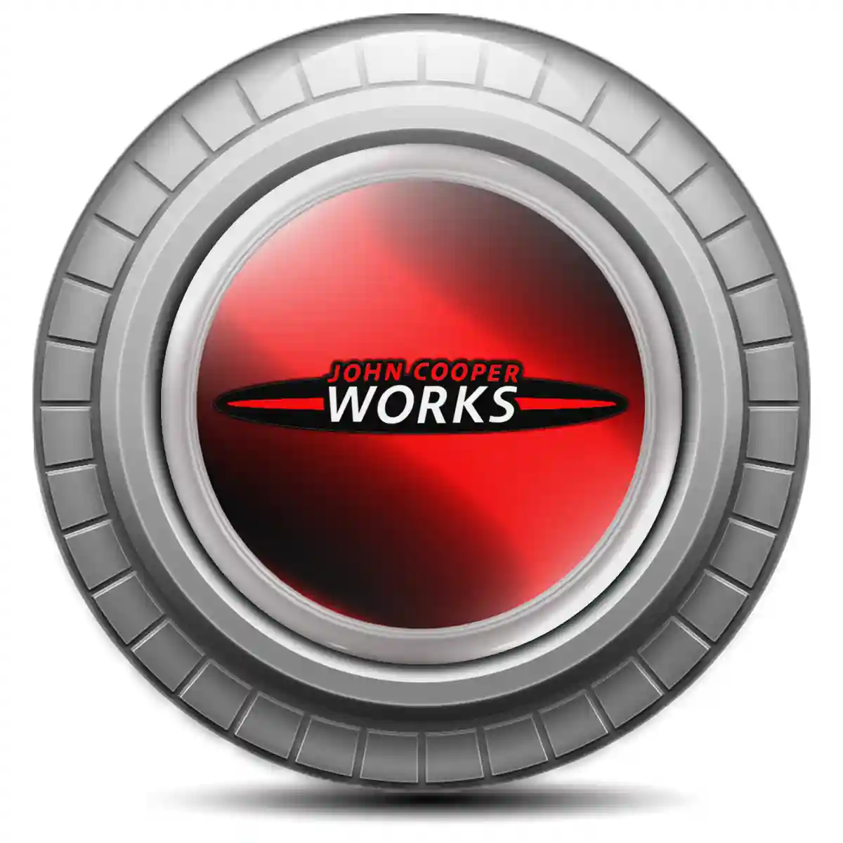 Mini Cooper John Cooper Domed Sticker Self-Adhesive Sleek Style