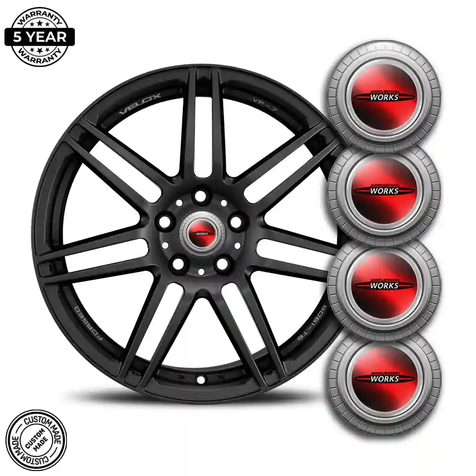 Mini Cooper John Cooper Domed Sticker Self-Adhesive Sleek Style
