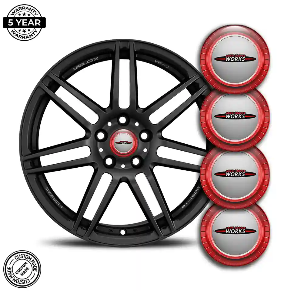Mini Cooper John Cooper Logo Silicone Sticker Sleek Style