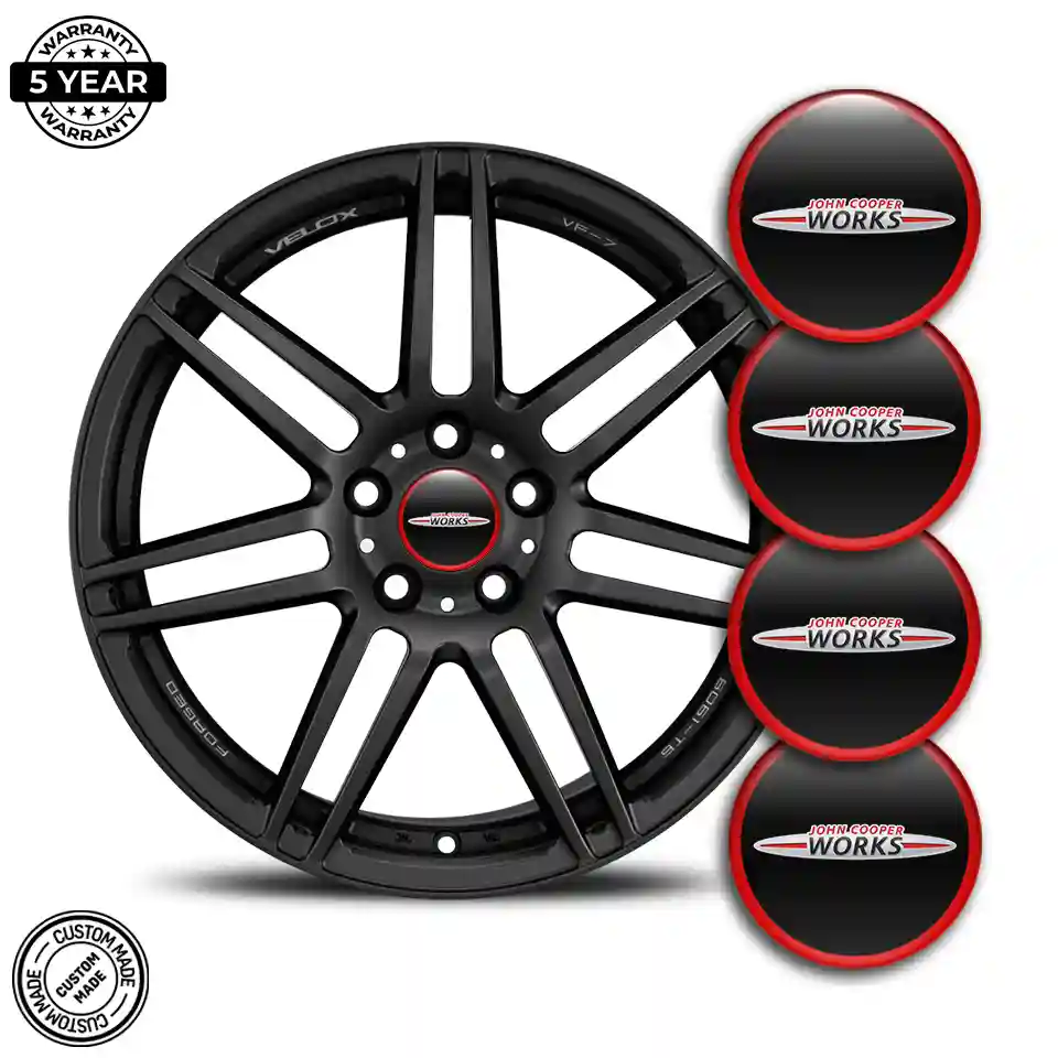 Mini Cooper John Cooper Wheel Emblem Self-Adhesive Sleek Style