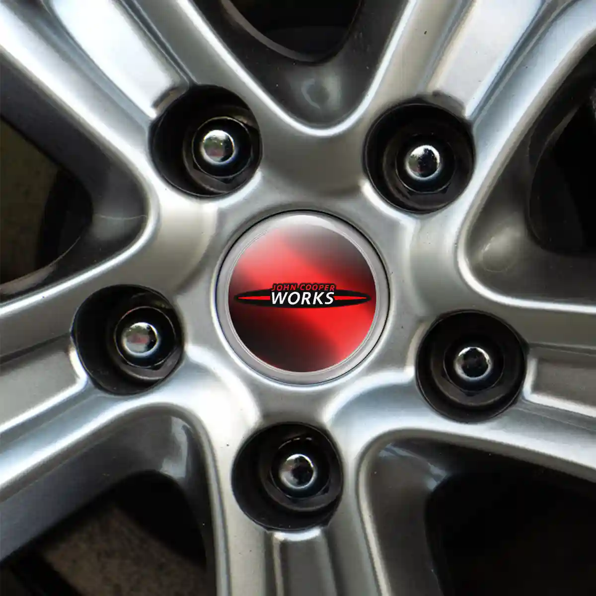 Mini Cooper John Cooper Wheel Emblems Sleek Style