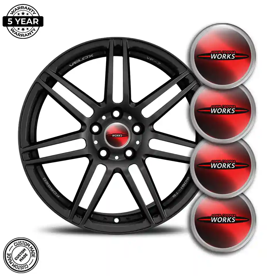 Mini Cooper John Cooper Wheel Emblems Sleek Style