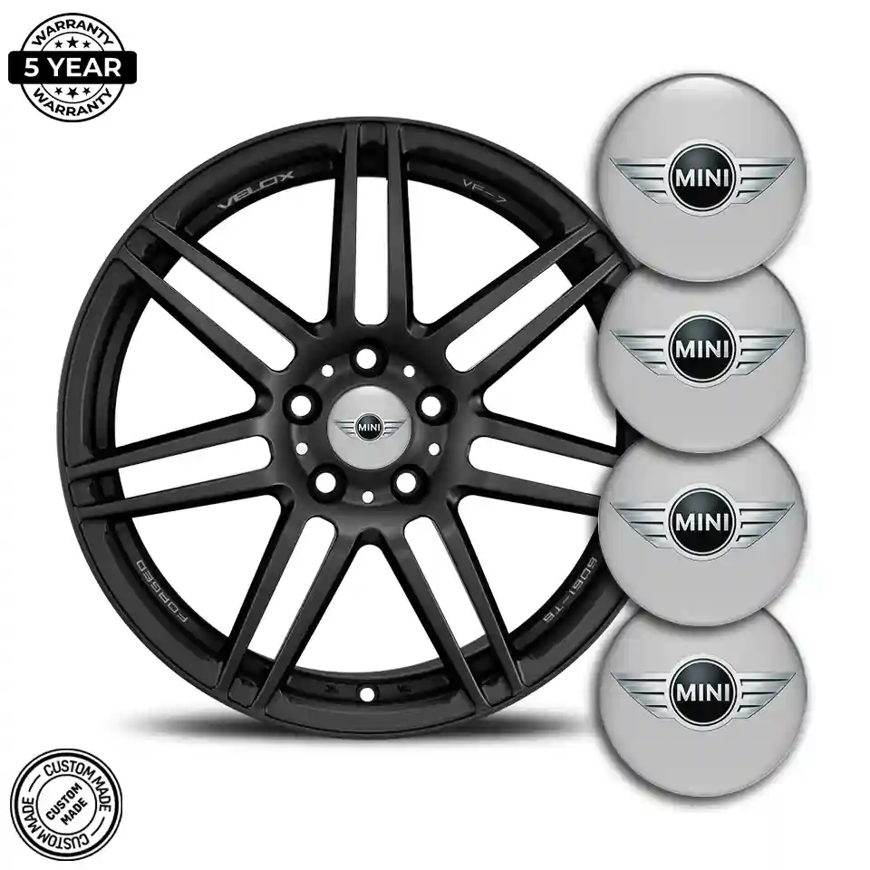 Mini Cooper Logo Silicone Emblem Self-Adhesive Sleek Style