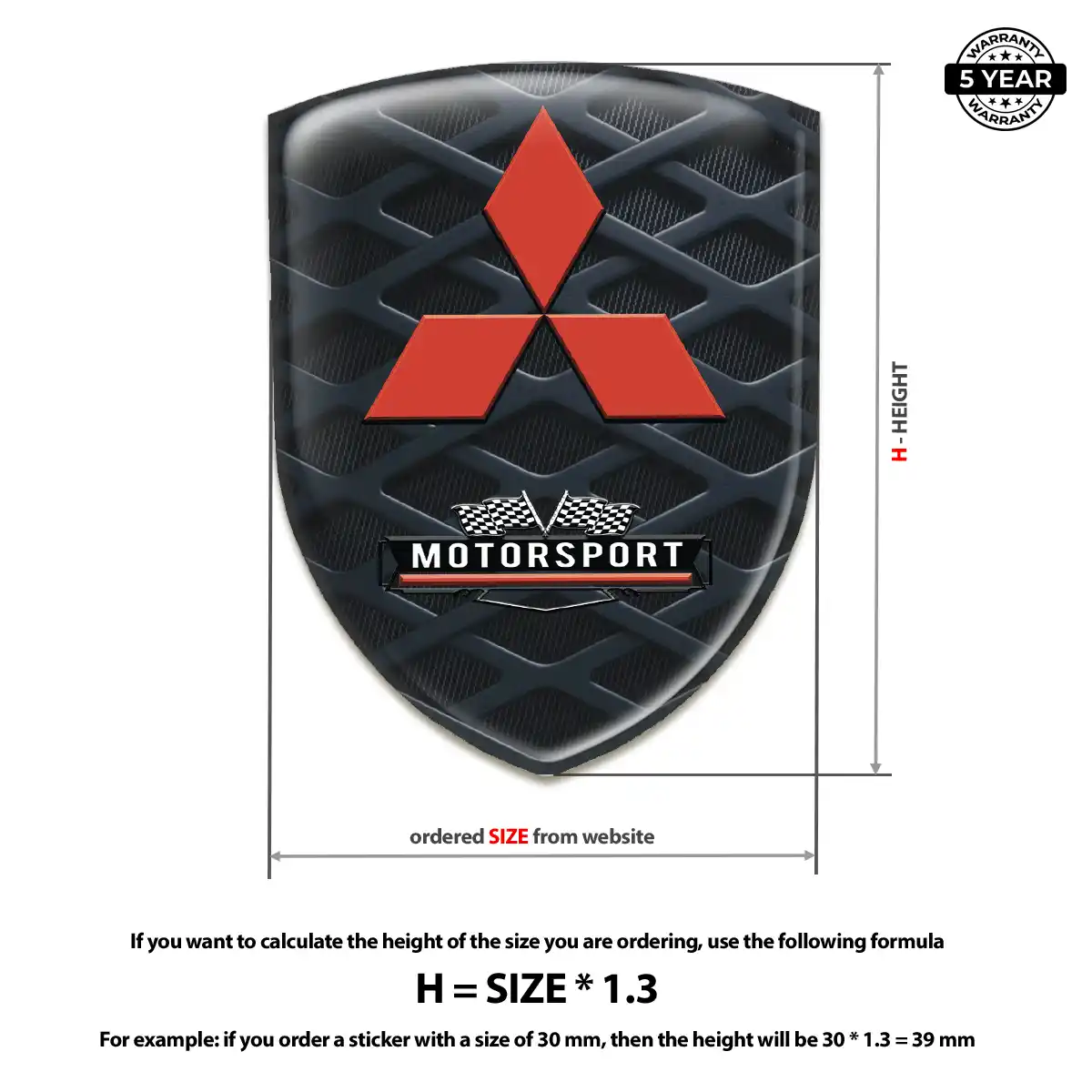 Mitsubishi 3D Badge Sticker Exclusive Series