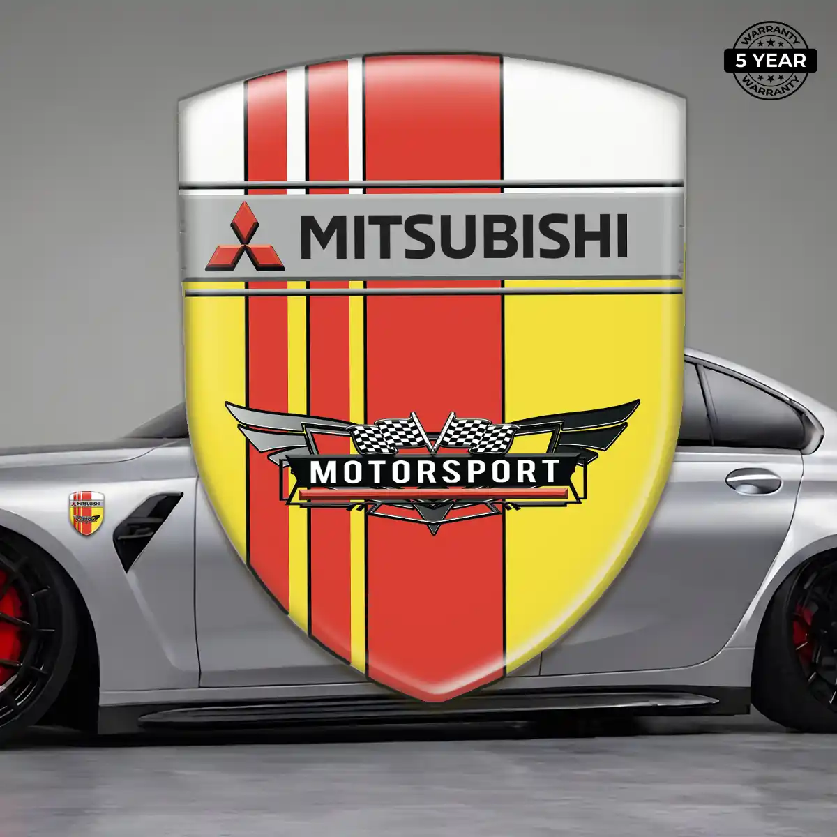 Mitsubishi 3D Badge Sticker Refined Design