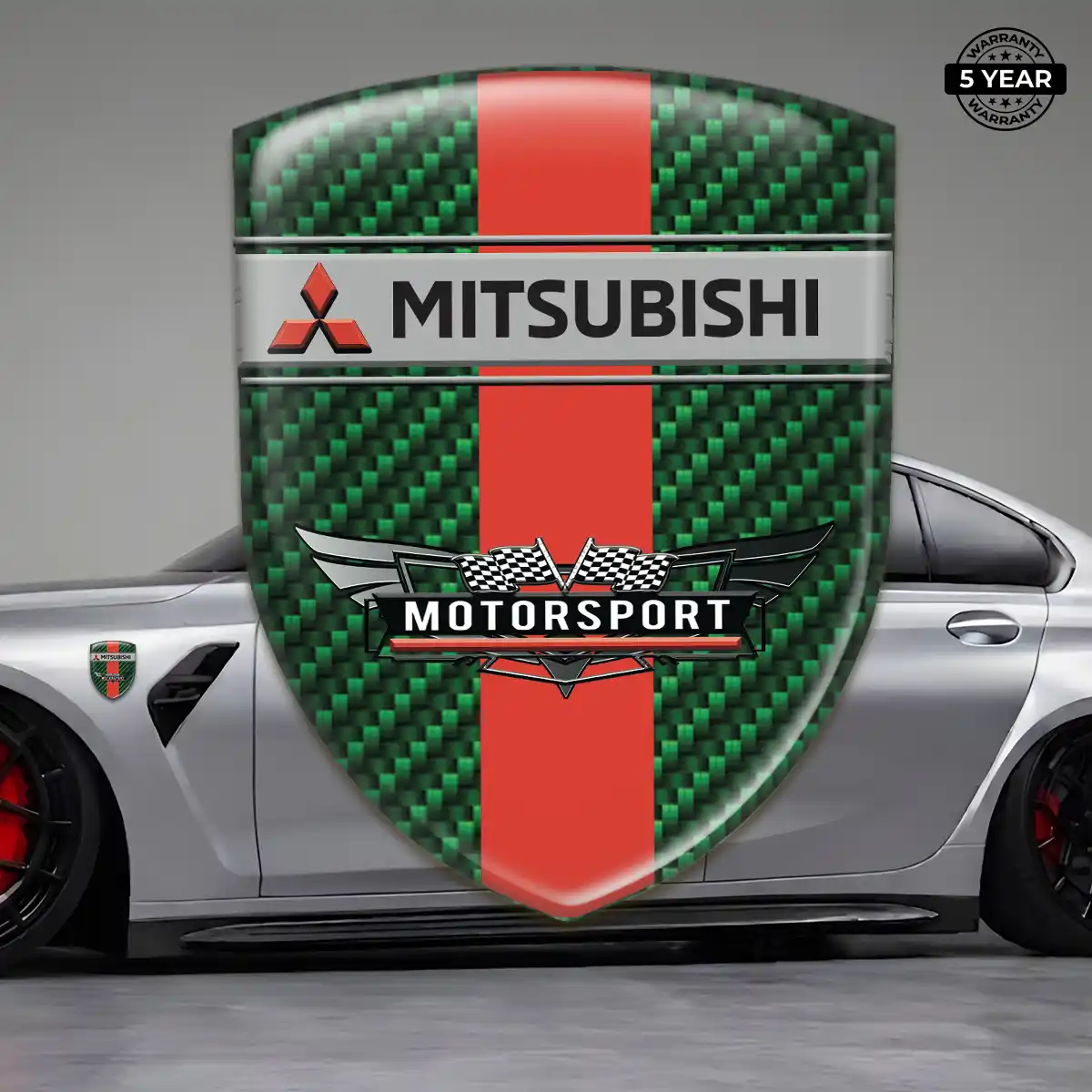 Mitsubishi 3D Badge Sticker Signature Grade