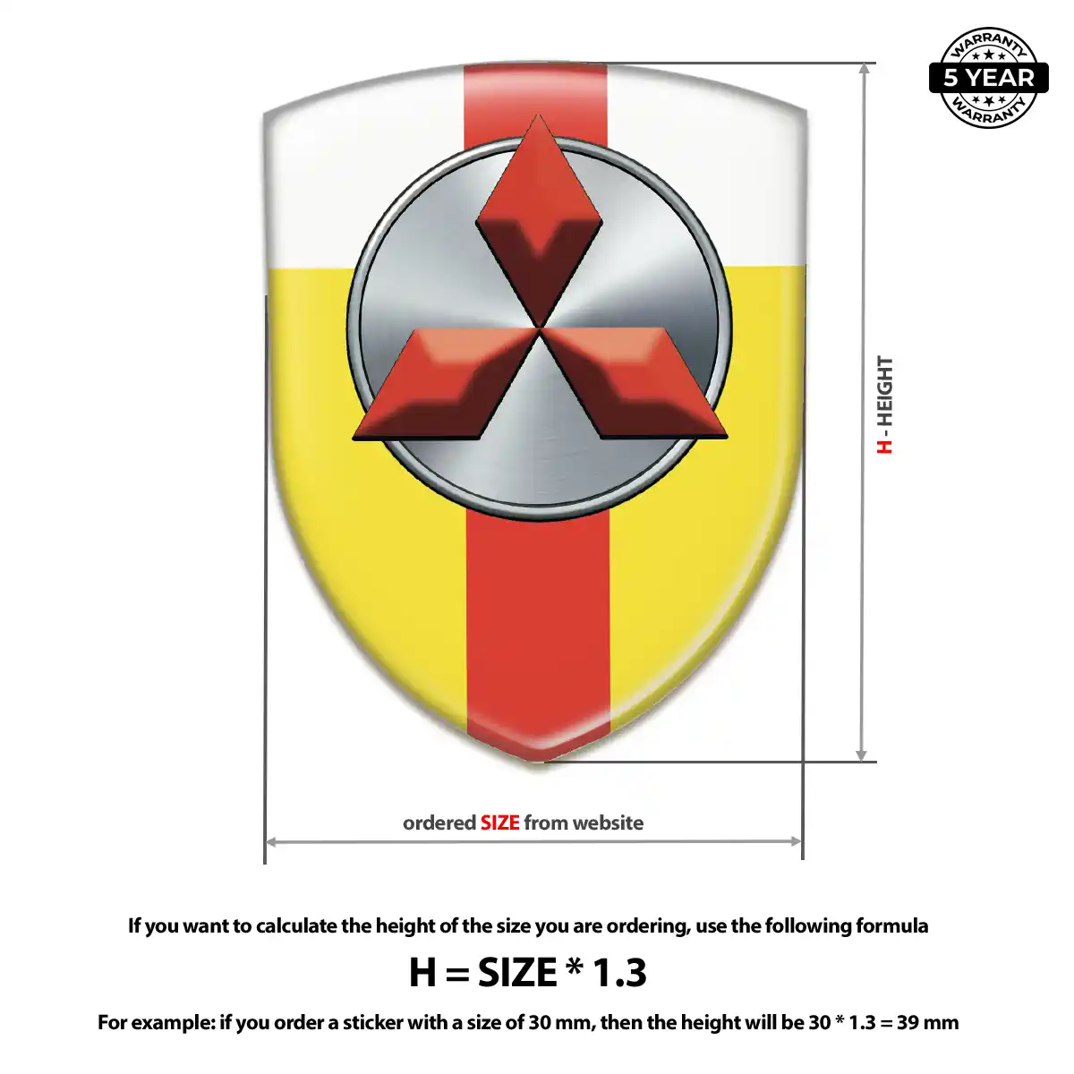 Mitsubishi 3D Domed Sticker Deluxe Edition