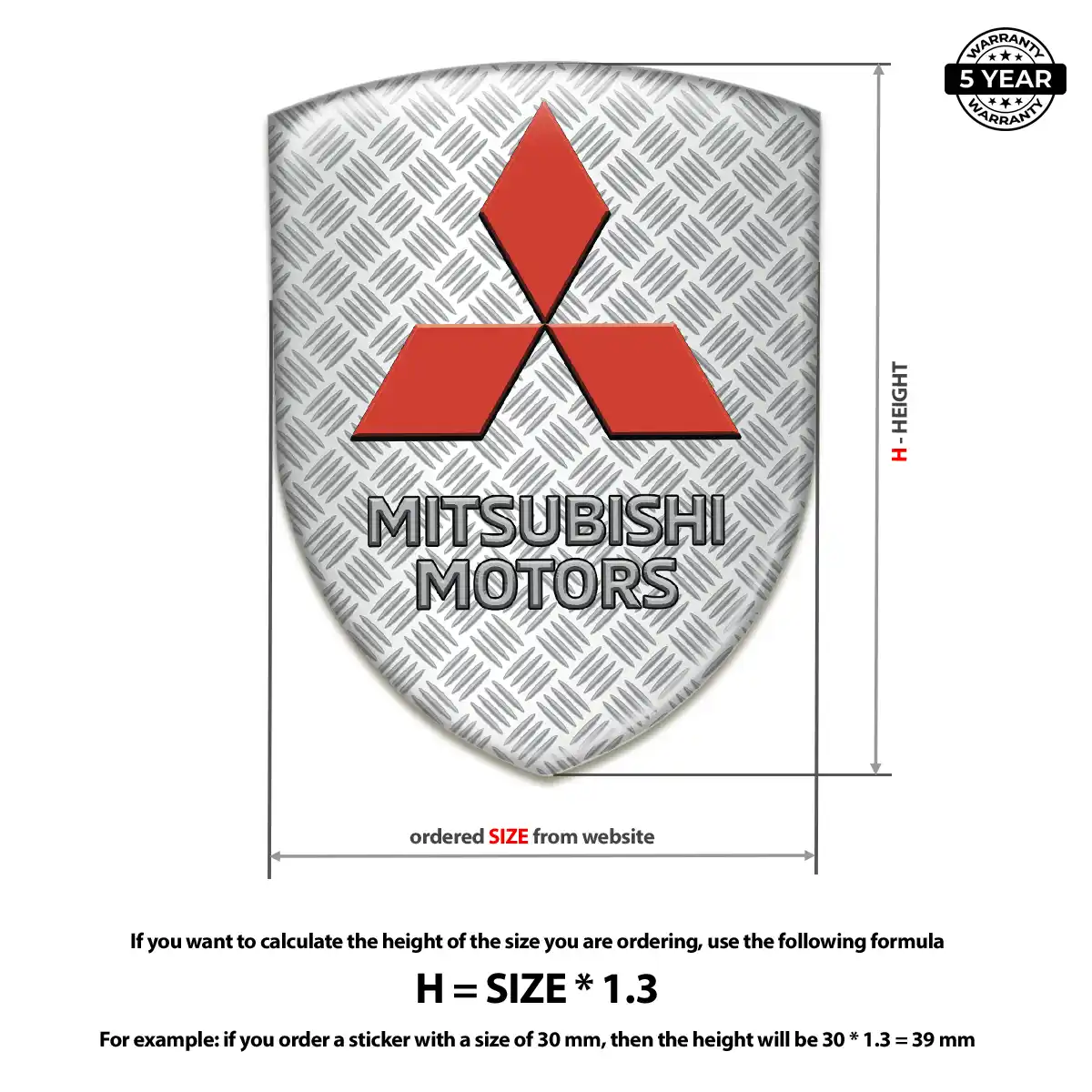 Mitsubishi 3D Domed Sticker Elite Edition