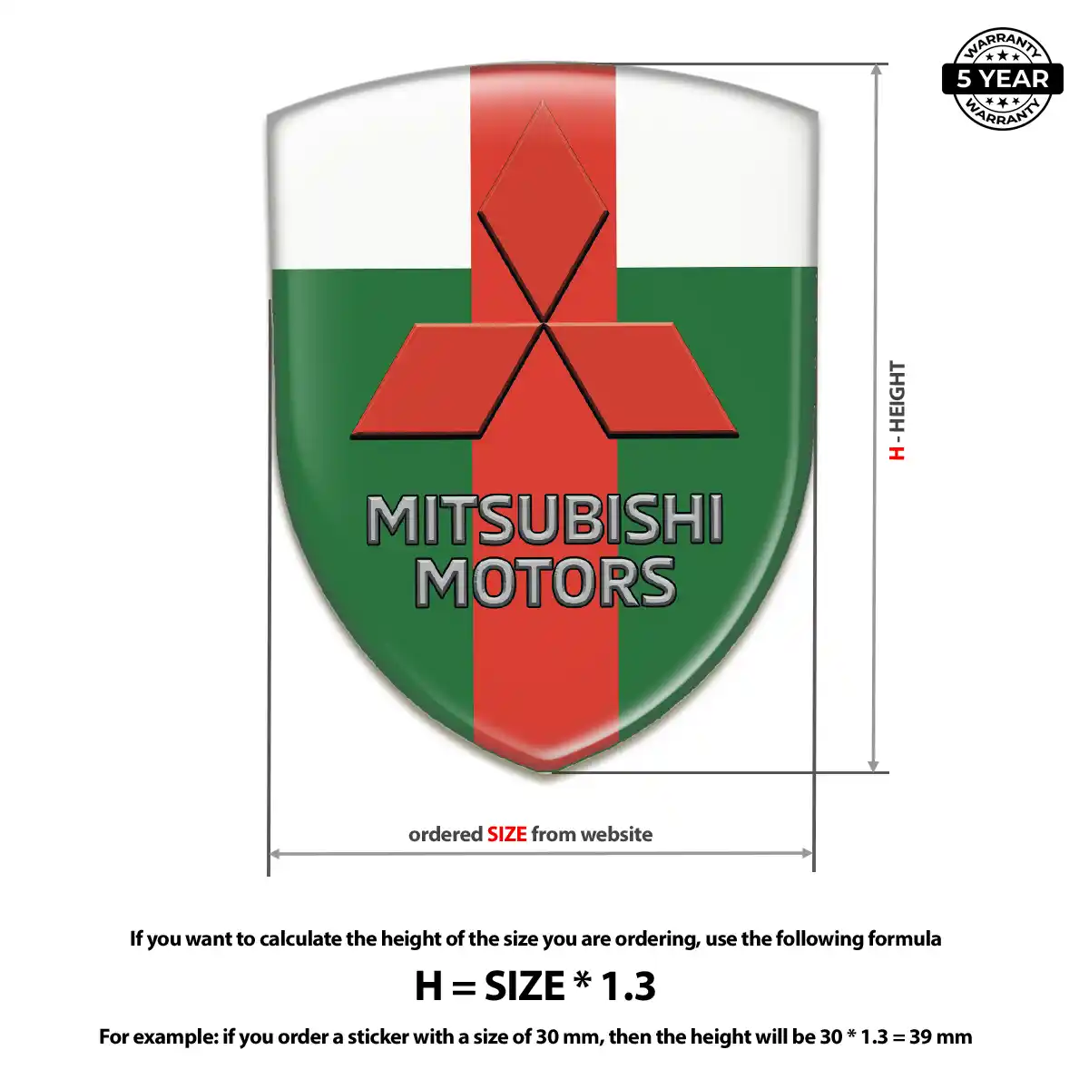 Mitsubishi 3D Domed Sticker Exclusive Series