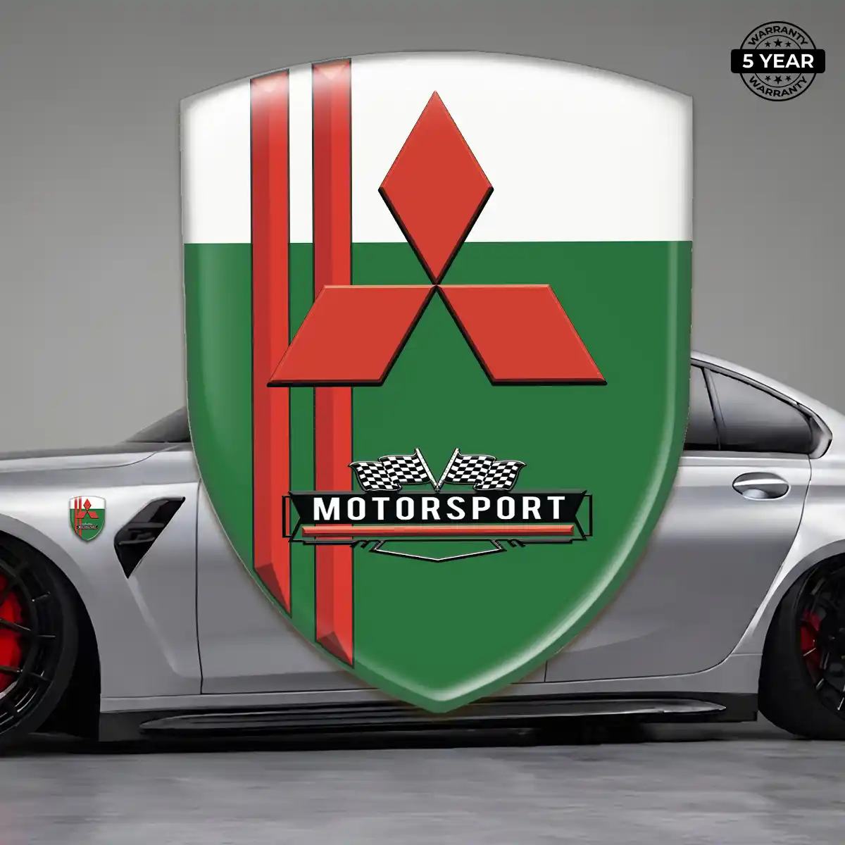 Mitsubishi 3D Domed Sticker Sleek Style